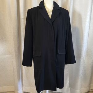 Gallery Women Double Breasted Jacket, Coat, Size L, Black, Classic, Business